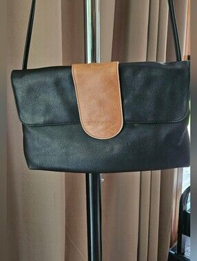 Vintage 90s Perry Ellis America Two-Tone Crossbody Shoulder Bag